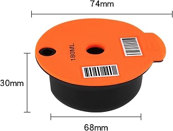 Reusable Coffee Capsules, Compatible with Bosch Tassimo Machines, Refillable Coffee Filters Coffee Pods K-Cups Coffee Accessories Complete Kit (180ml x 1)