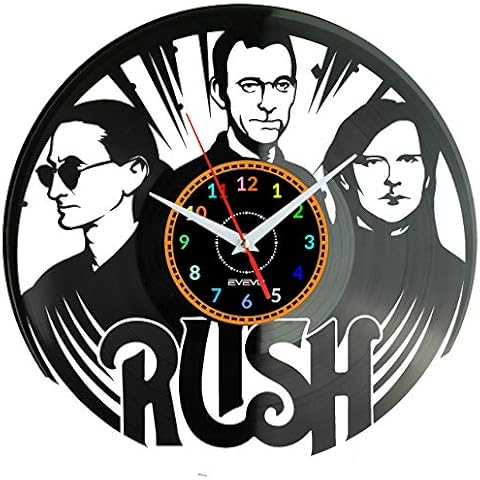 EVEVO RUSH Wall Clock Vinyl Record Vinyl Clock RUSH Cover