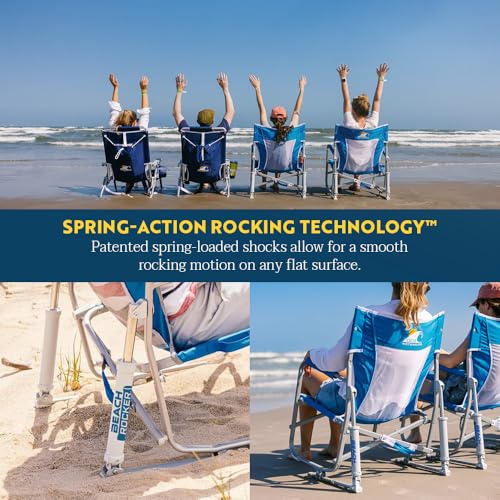 GCI Outdoor Waterside Beach Rocker Folding Beach Chair & Portable Rocking Chair, Saybrook Blue - image 5