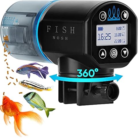 FISHNOSH Automatic Fish Feeder for Aquarium Cover