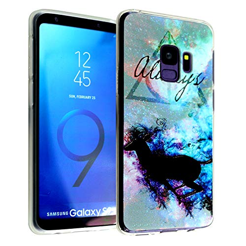 Galaxy S9+ Plus Case Always Deer, IMAGITOUCH Anti-Scratch Shock Proof Clear Case Soft Touch Slim Fit Flexible TPU Case Bumper Cover for Galaxy S9 Plus -Deathly Hallows Always Deer Bumper