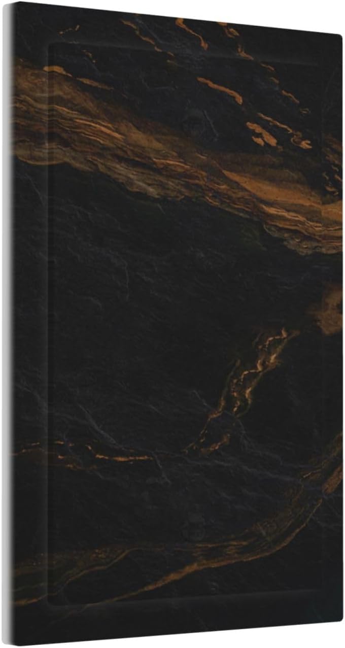 Light Switch Cover Plate Black Gold Marble Pattern 1 Gang No Device Blank Wall Plate Decorative Switch Plate Covers Electrical Outlet Cover for Bedroom Home Decor