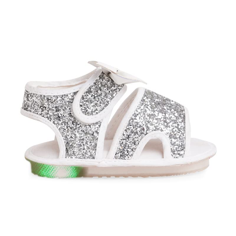 CHIU Kids LED Light Sandal with Chu Chu Music Sound & Zari Style Material for Baby Girls 3 51KkAt7yr1L