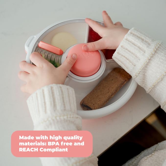 GoBe Kids Small Snack Spinner Slide Bundle with Hand Strap and Sticker Sheet