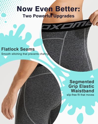 Image of Compression Shorts Men Spandex Sport Gym Shorts Athletic Workout Running Tights Training Underwear