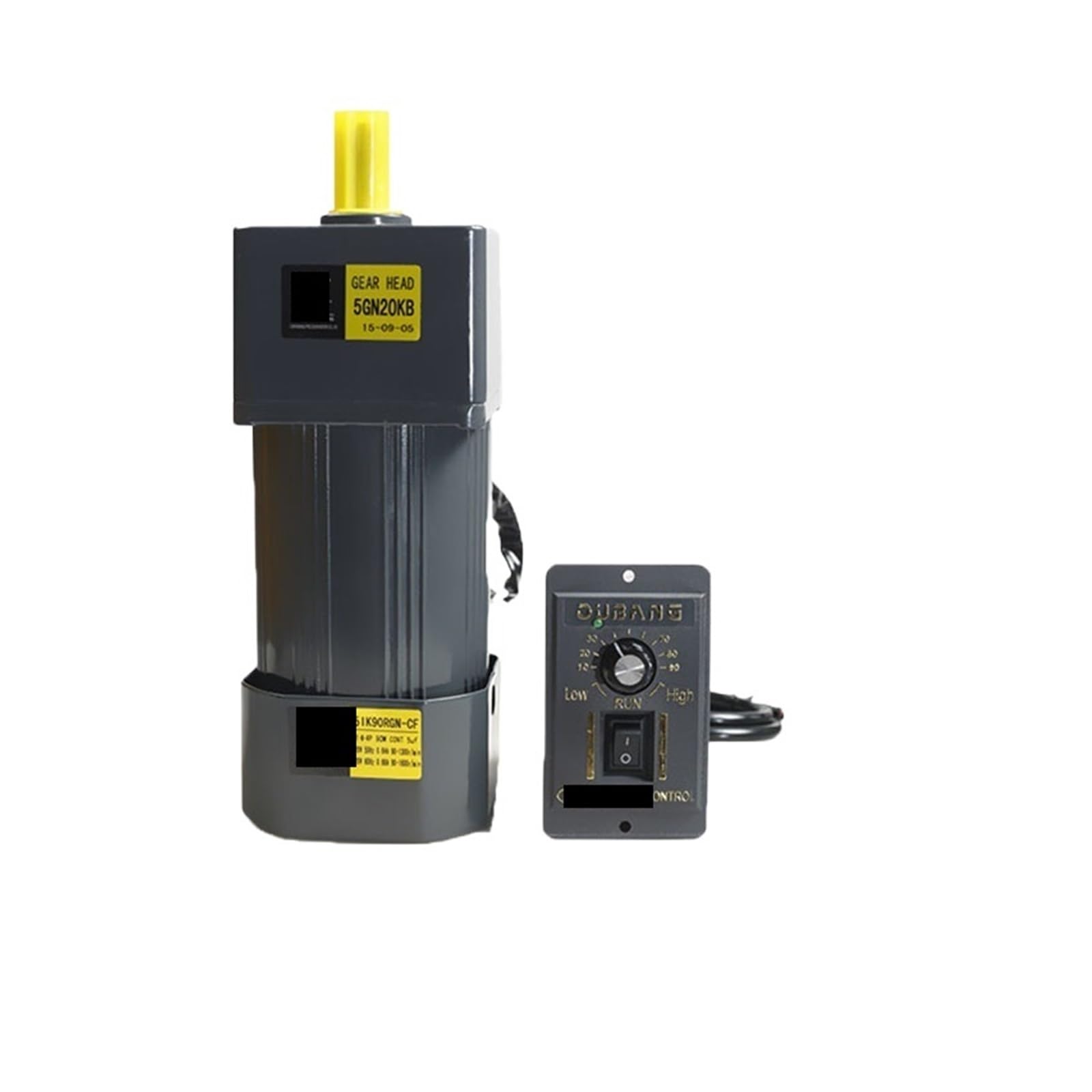 ANERTQUIH Asynchronous Motor 90W 220V AC Gear with Speed Regulator 5IK90RGN-CF Single-Phase Adjustable Shaft Diameter 15mm(0-180RPM)