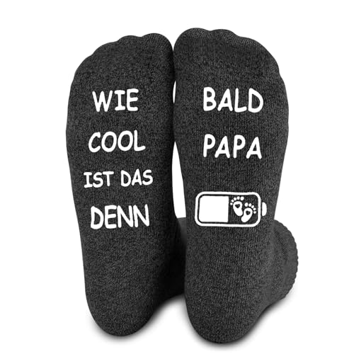Mason Life Lustige Socken du Wirst Papa Socken Herren 43-46 Werdender Papa Männer Geschenk für Werdende Väter Anti-Rutsch Geschenkideen
