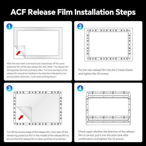 Image of ELEGOO 3 PCS ACF Release Liner Film for ELEGOO Saturn 3 Ultra Resin 3D Printer