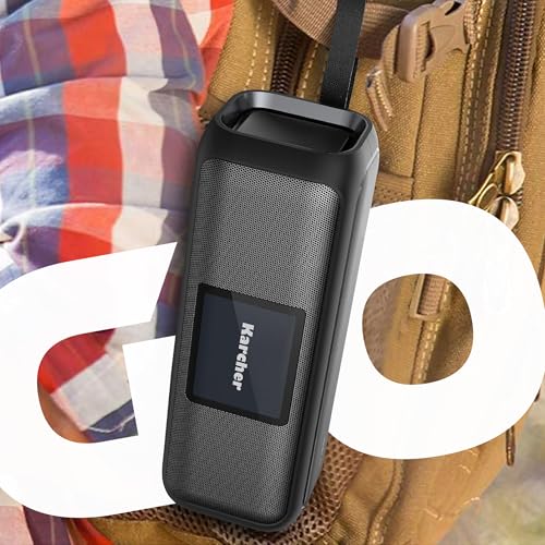 Karcher Dab Go - Altavoz portátil Bluetooth y Radio Digital Dab+ / FM con Pantalla a Color de 2,4 Pulgadas/Despertador/Sonido estéreo de 5 W/USB C/batería, Color Negro - imagen 5