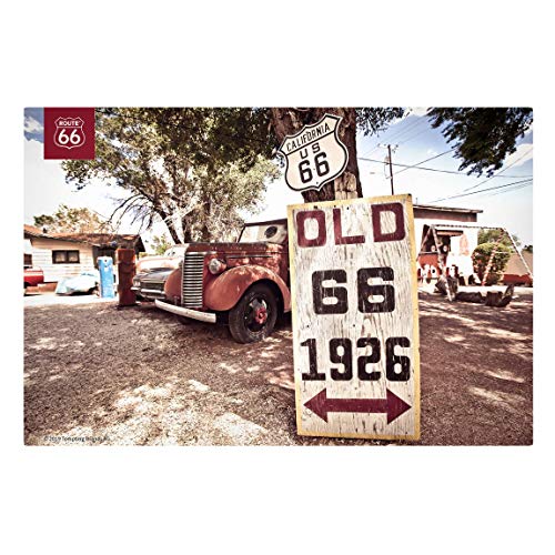 Bilderwelten Cuadro en Lienzo - Route 66 - Old Pick-Up - Apaisado 2:3 40 x 60cm