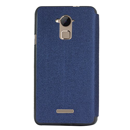 Image of Heartly GoldSand Sparkle Luxury PU Leather Window Flip Stand Back Case Cover for Coolpad Note 3 / Coolpad Note 3 Plus - Power Blue