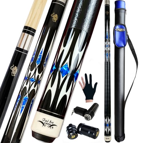 Tai ba cues 2-Piece Pool Cue Set with Case