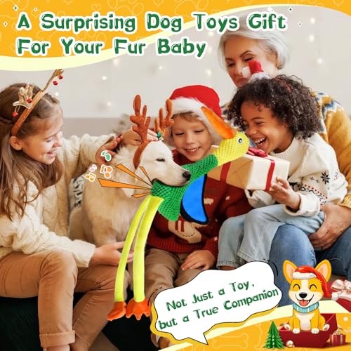 Image of Fuufome Large Squeaky Dog Toys - Plush Crinkle Dog Toy for Small, Medium, and Large Breeds - Fun for Indoor Puppies and Senior Pups Playing