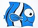 DreamHank Silicone Cute Swim Cap bathing Cap for kids,Children, Girls and Boys (Blue Fish)