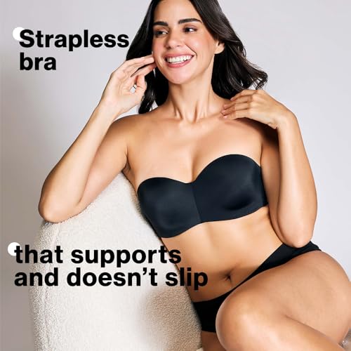 Image of NYKD NYB027 Cotton Padded Wired Multiway Strapless Bra Anti Slip Seamless Bonded Neckline Detachable Straps (Plus