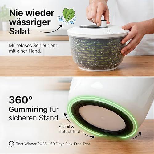 Thiru Salatschleuder Premium 5L – Testsieger 2025 – 60 Tage testen – Ansicht 6