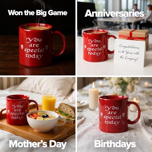 Taza Roja 'You Are Special Today' de Cerámica miniatura 5