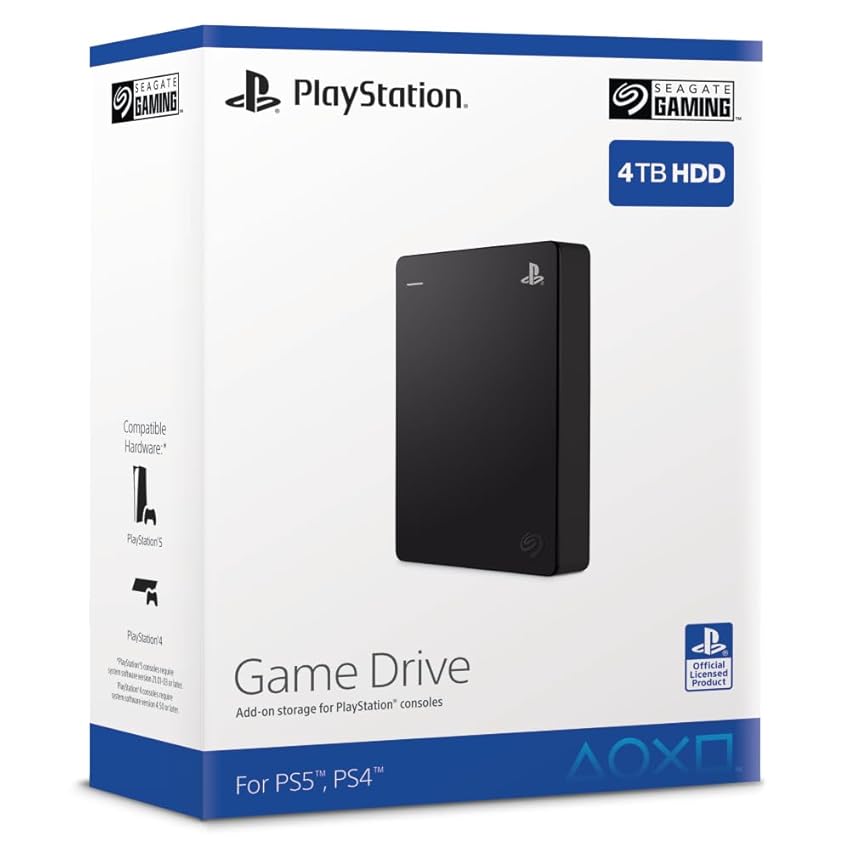 Immagine del prodotto Seagate Game Drive per console PlayStation, 4TB, Hard Disk Esterni - USB 3.2 Gen 1, con licenza ufficiale (STLL4000200)