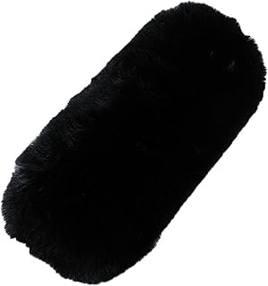 Klaisy Protector de viento para micrófono, 24 cm, resistente al viento, color negro, para micrófonos, escudo peludo