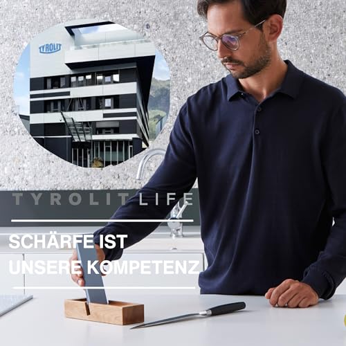 Foto von TYROLIT LIFE Keramik-Wetzstein für scharfe Messer (2 Stück) – Körnung 100 & 240 – Abziehstein für Sense, Gartenschere, Axt und Rasenmähermesser