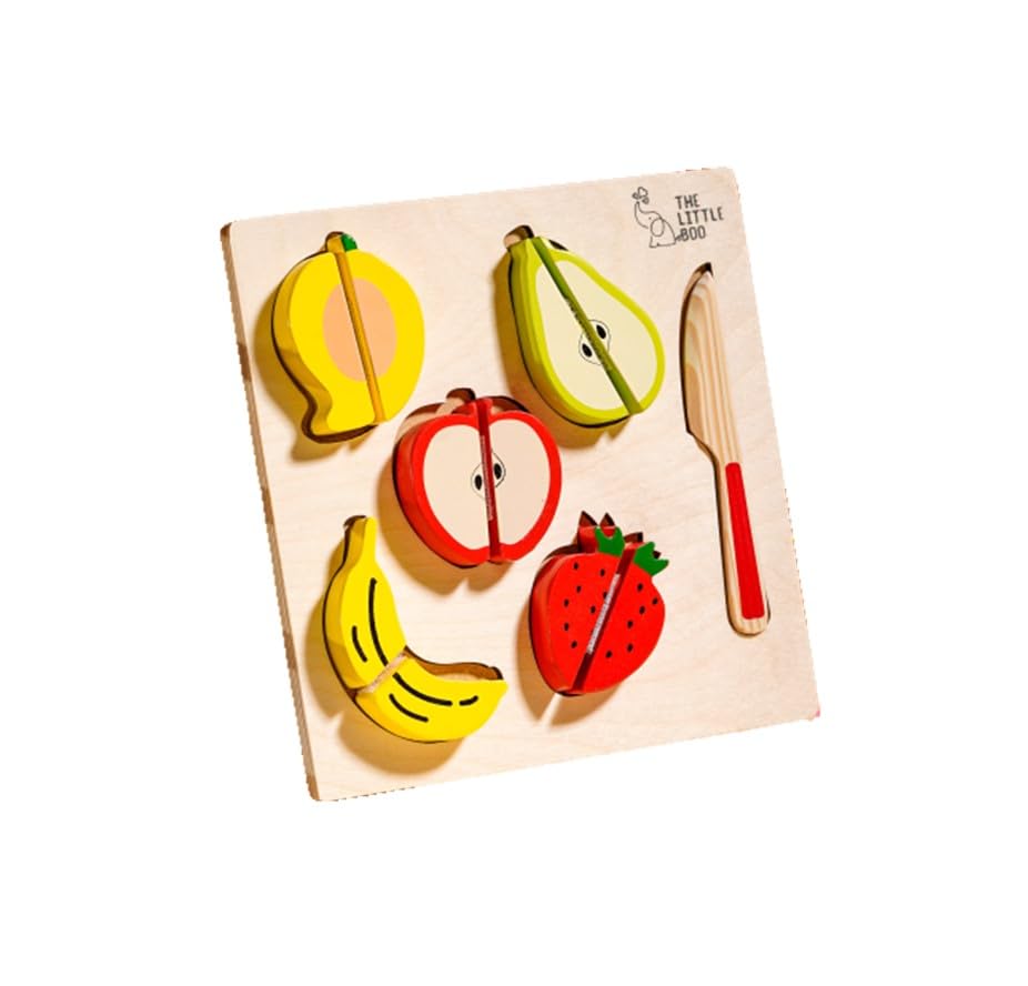 The Little Boo Wooden Raised Cut Fruit Tray for Kids | Learning & Educational Toys for Kids (B0CDPLWX7Y) Amazon Price History, Amazon Price Tracker