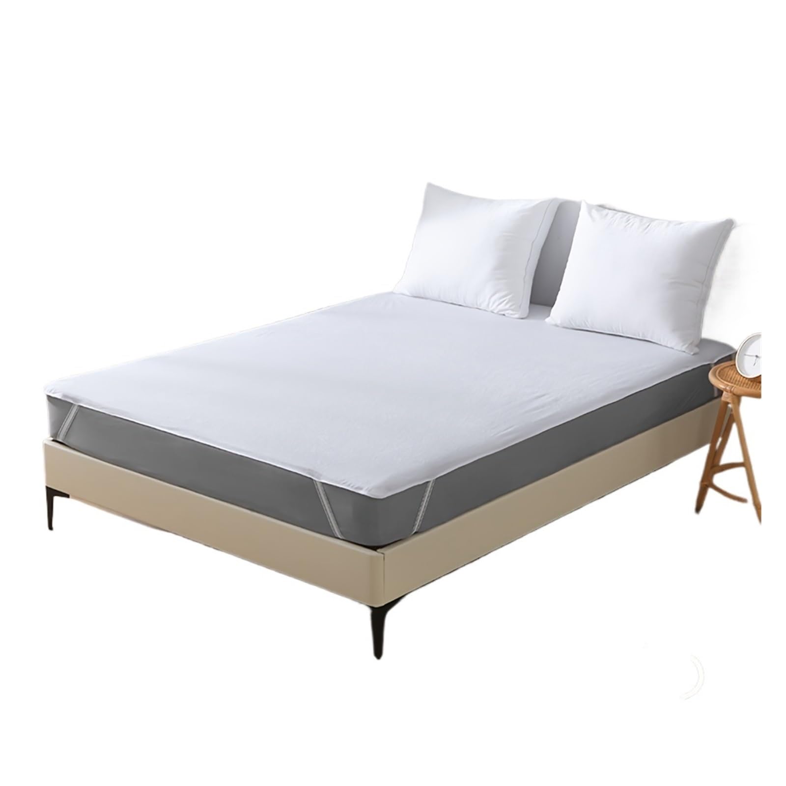 Impermeable Protector Colchon 1 Protector de colchón Impermeable, Funda de colchón de Tela de Rizo de Punto, sin Funda de Almohada, Protector de colchón Suave y Transpirable.(Queen-60x80in)