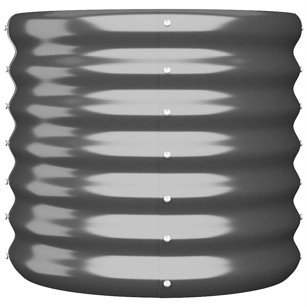 Jardinière en Acier galvanisé Anthracite 40x40x36 cm, bac Plante Durable pour Balcon, terrasse, Jardin avec Drainage et réserve d'eau, Pot Fleur intérieur extérieur Design Nature