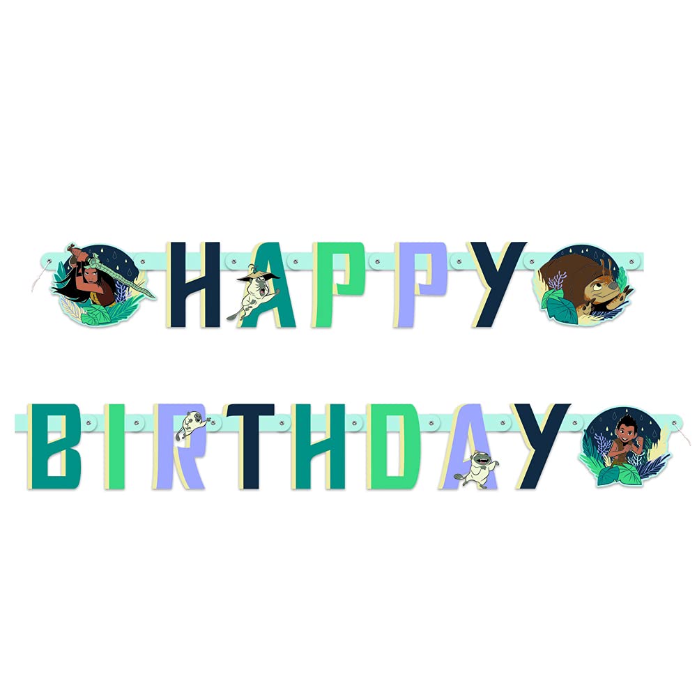 case of 24 Multicolor Disney Raya and the Last Dragon Jointed Banner (1 Count) - Perfect for Themed Parties and Celebrations