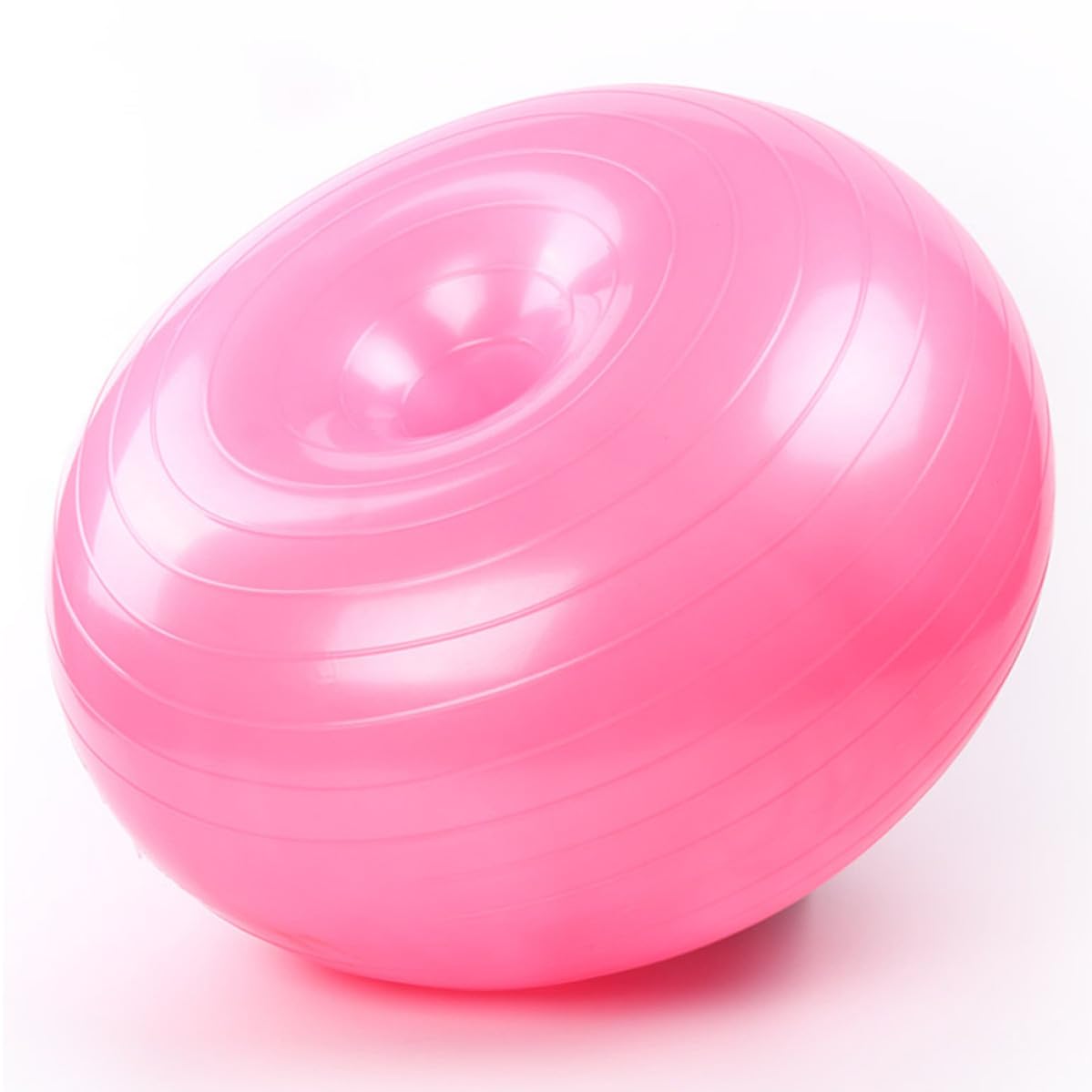 Homoyoyo Pelota de Yoga Hinchable y Alta Adherencia de PVC con Diseño de Rosquilla Antiexplosión Incluye Bomba de Aire para Entrenamiento y Equilibrio para Fitness y Pilates
