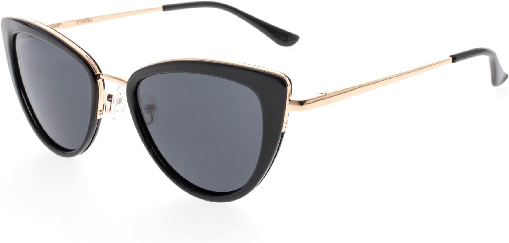 FAA'N Retro Big Frame Cat Eye Polarized Sunglasses Women with Spring Hinge