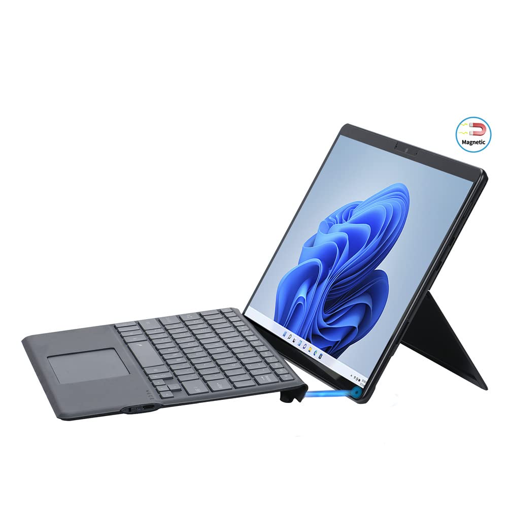 Tastiera Bluetooth Seagtigau Per Surface Pro 8/9/10/11/X - Layout Tedesco QWERTZ, Retroilluminata, Con Trackpad