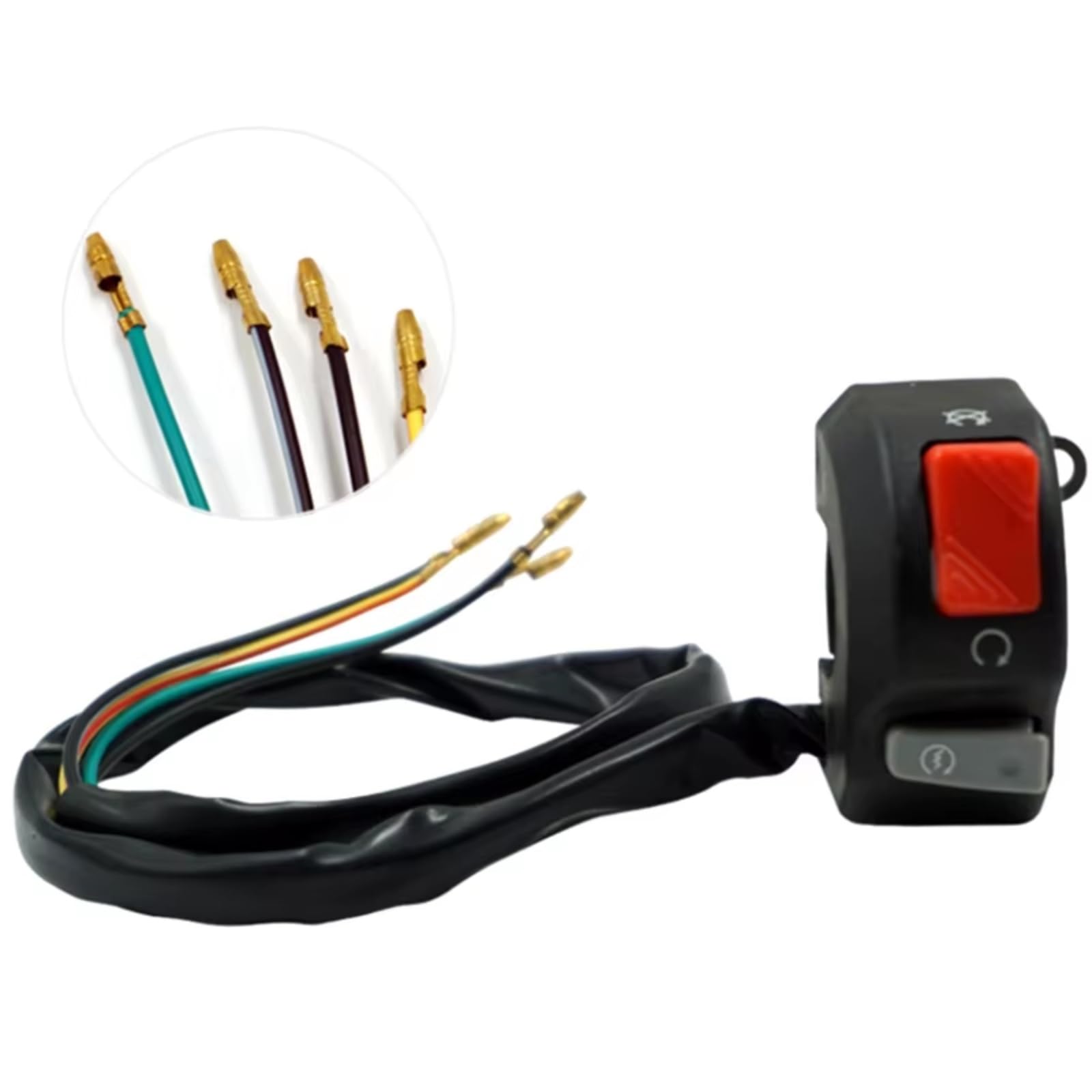 Interruptor Universal Para Motocicleta De 7/8 Pulgadas, Manillar Antiniebla Bocina Botón De Encendido Apagado, 12V, Para Scooters ATV Y Motos De Nieve
