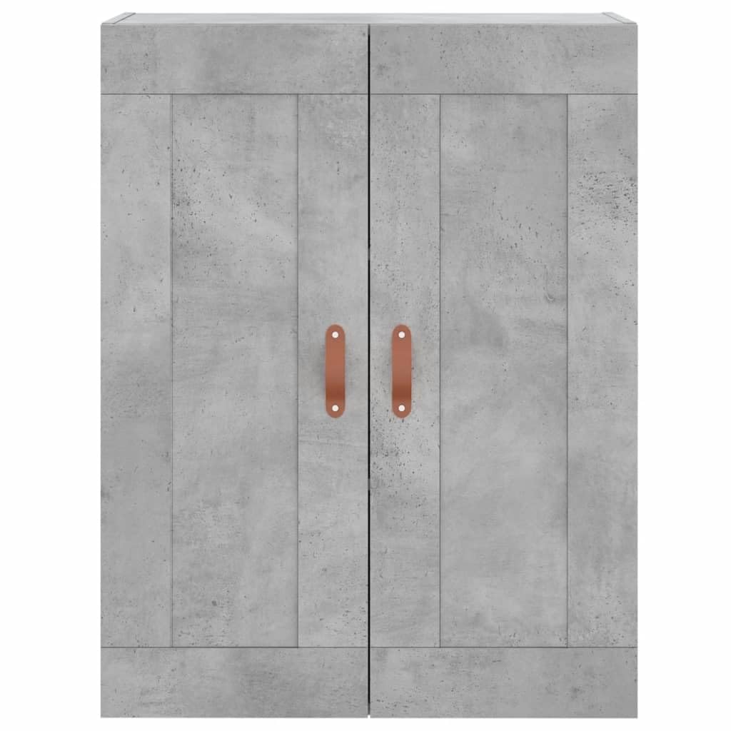 Armadio alto in legno grigio cemento, 69,5 x 34 x 180 cm