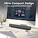 PC Soundbar, Wired & Wireless Home Theater Audio Stereo Sound Bar, Rechargeable Bluetooth Speakers, Portable Mini Soundbar with Remote Control for PC, Desktop, Smartphone, Tablet (RCA, AUX)