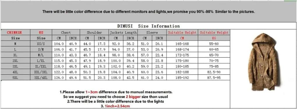 Men's Retro Hooded Mid Length Button Design Knitted Cardigan Jacket Solid Color Casual Loose Sweater Cardigan