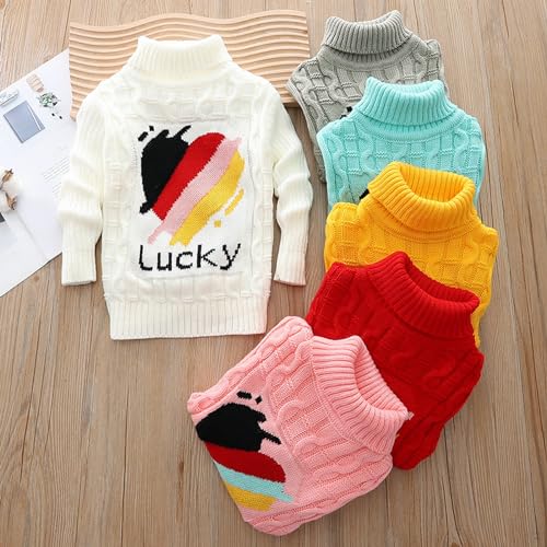 Boys Girls Turtleneck Sweaters Soft Warm Children's Sweater2