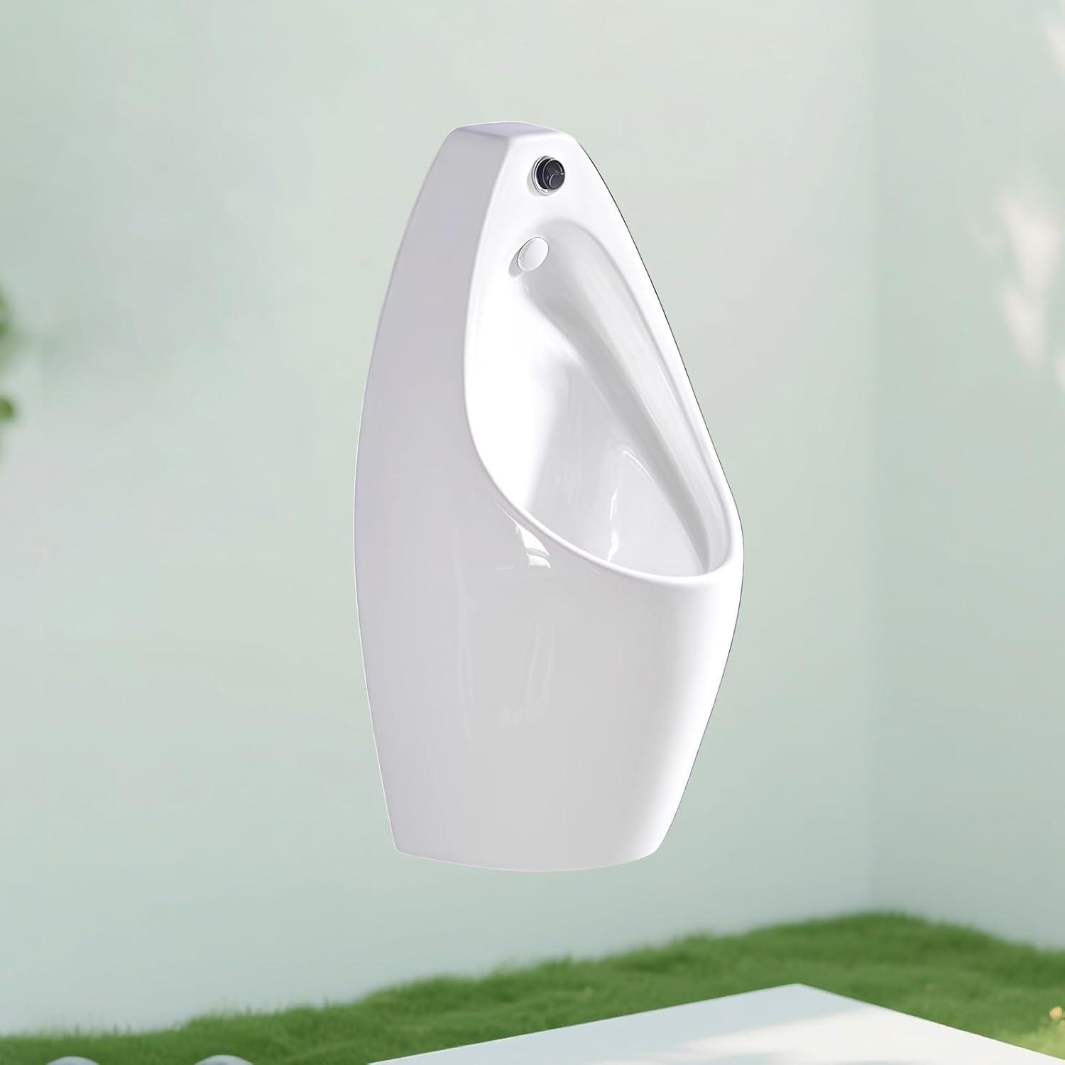 Wall-Mounted Ceramic Urinal for Men,Automatic Sensor Flushing Men's Urinal Spill Proof,High Efficiency for Commercial Bathroom,Hotel,Garage and Public Toilet(Floor-standing)