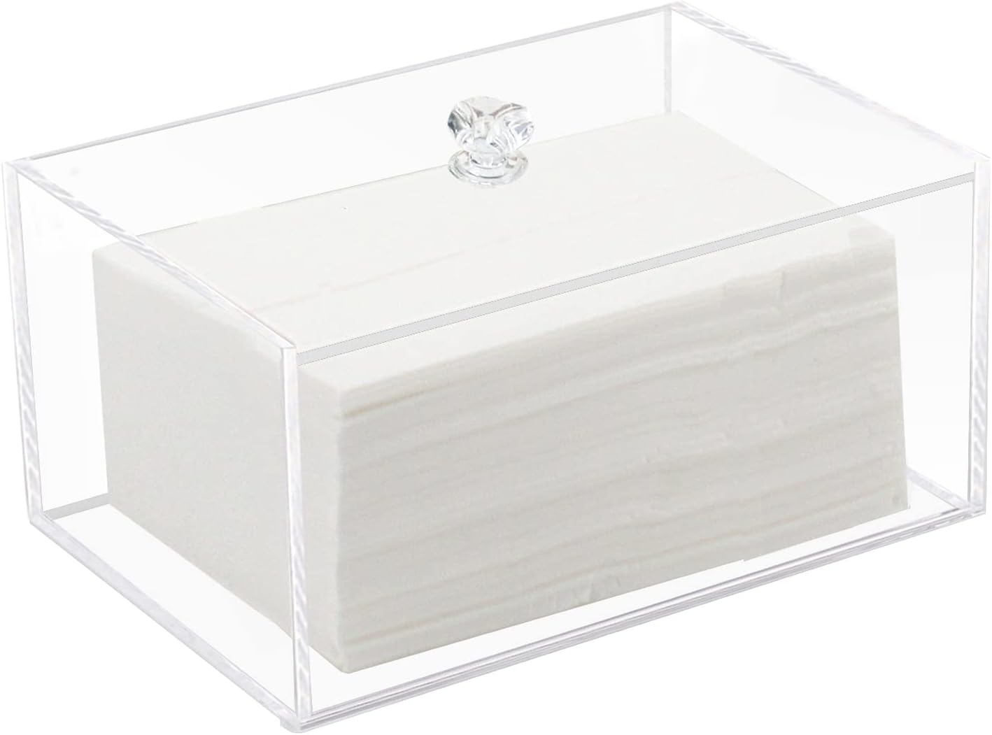 Weiai Acrylic Dryer Sheet Holder, Clear Dryer Sheets Box Container for Laundry Dispenser Storage