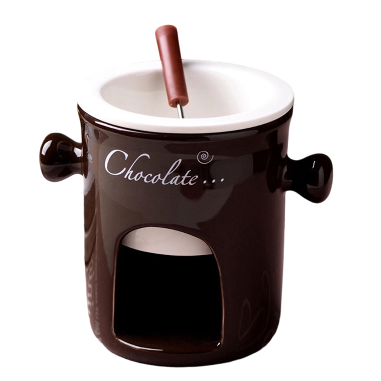 Cuenco de cerámica con distribución uniforme del calor para derretir caramelos de chocolate, adecuado para eventos sociales, calefacción líquida y derretir taza de cerámica