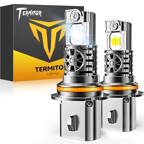 Image of Termitor 80,000LM 9007 /HB5 Light Bulbs, 1500% Brighter, 70K+ Hours Lifespan, 1:1 RV Exterior Light, Canbus Ready No Flickering, 6500K Cool White, IP68 Waterproof, 3Min+ Plug and Play, Pack of 2
