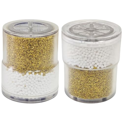 KDF Shower Filter Replacement Cartridge for Jolie Shower Head Filter, Clear, 2 Pack