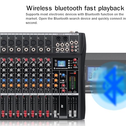 Table de mixage audio Route 6 avec Bluetooth et USB pour console DJ et studio - 8