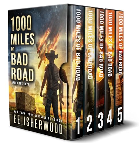 Cover of 1000 Miles of Bad Road: The Complete Post-Apocalyptic EMP Box Set: Books 1-5