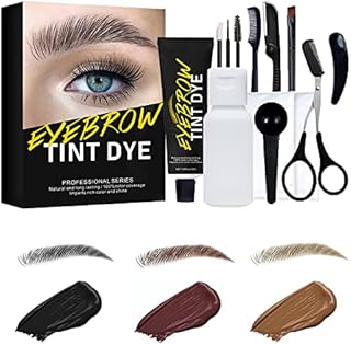 Agthyuve Instant Eyebrow Tint Semi Permanent Eyebrow Dye Safe & Professional Eyebrow Tinting Kit Suitable For Salon and Home Use Lasting for 4-6 Weeks (black), 30 Piece Set