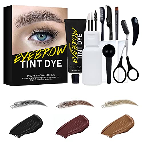 Eyebrow Makeup Kit, Maroon Color Set For Eyebrow, Easy To Use, Safe and Prefessional, DIY Hair Coloring For Home Use, Long Lasting For 4-6 Weeks, 30ml (Maroon)