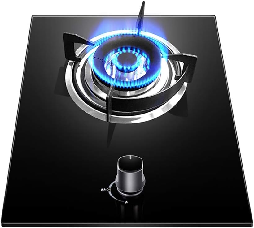 Upgrade Gas Stove Desktop/Embedded Single Cooker Gas Cooktop 4.5KW LPG/NG Dual Fuel Stove Gas Stove Crystal Glass Plate Easy to Clean [Energy Class A] (Color : A Size : LPG) (A LPG)
