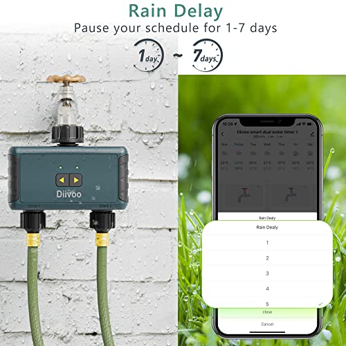 Diivoo DI-WT05W-USBL-US Wifi Sprinkler Timer 2 Zone thumb #7
