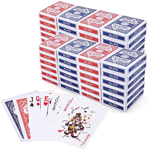 LotFancy Playing Cards Bulk, 144 Decks of Cards - 72 Blue and 72 Red, Poker Size Standard Index, for Blackjack, Euchre, Canasta Card Game, Casino Grade by LotFancy - Used condition - US$83.03