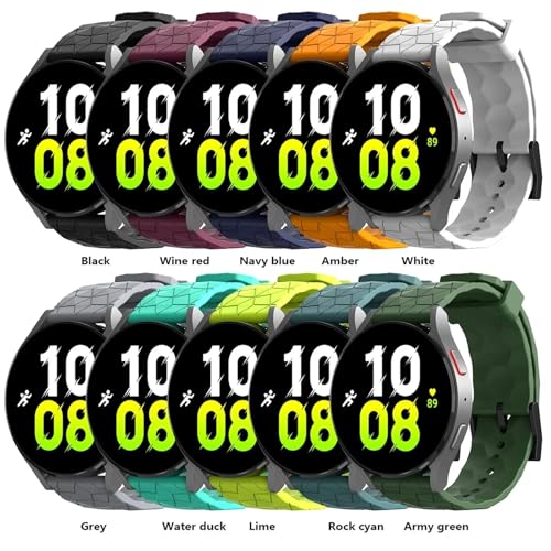 Correa de silicona de 20 mm y 22 mm universal para relojes inteligentes deportivos 4