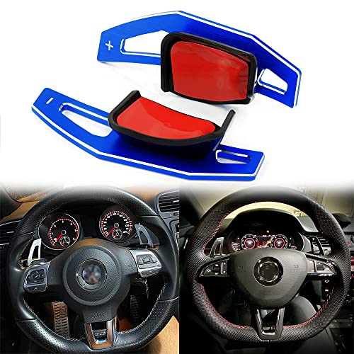 QIDIAN-extension de manettes de vitesse de lame de palettes de changement de volant de voiture pour Golf 5 Golf 6 MK5 MK6 GTI R32 R R20 accessoires d'extensions de manette de vitesse (blue) Cover